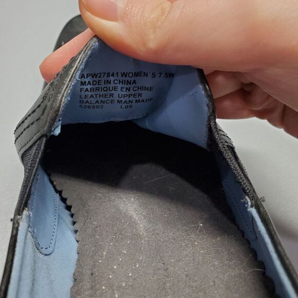 Rockport Wedge Mules Clogs Womens Size 7.5 Black Leather Square‎ Toe Slip On - Picture 9 of 15